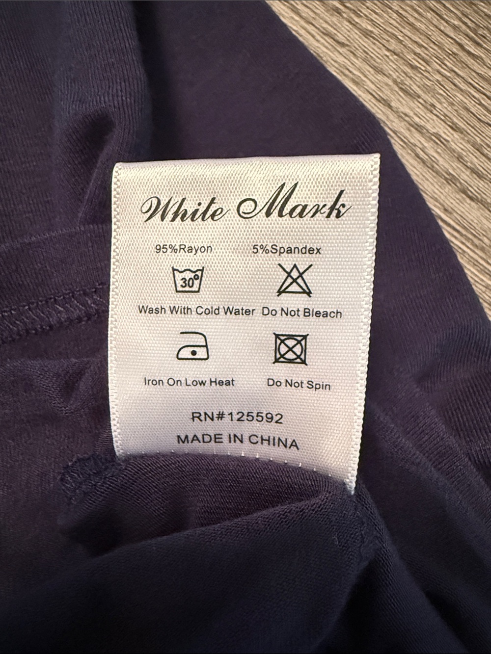 White Mark Navy Short Sleeve Top with Lattice Sleeves - Picture 3 of 7